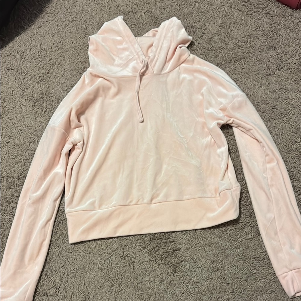 Kohl's Pink Cropped Sweatshirt Relaxed Fit